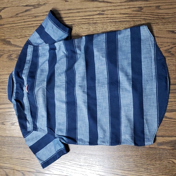 Tommy Hilfiger Short Sleeve Stripe Button Down Shirt - Picture 10 of 11